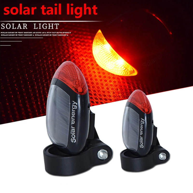 الطاقة الشمسية الطاقة LED دراجة ضوء خلفي ، ضوء تحذير السلامة ، الدراجة الضوء الخلفي ، اكسسوارات الدراجات ، معدات ركوب الخيل #2