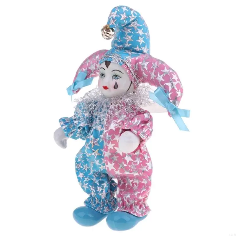 

N1HB Sweet Porcelain Triangel Harlequin Figures Toy Tears Angell Model