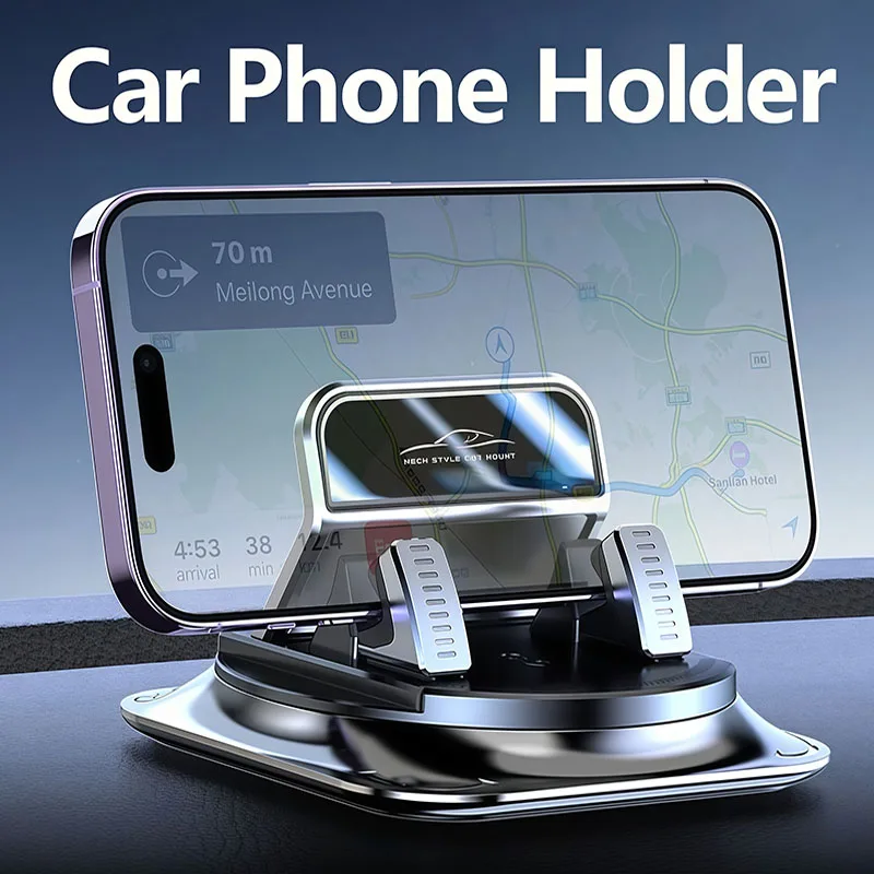 360 °   Drehbare Universelle Auto-Handyhalterung mit Schwerkraft-Autolock, Silikon-Handyhalterung für Armaturenbrett mit Saugnapf für iPhone und Samsung