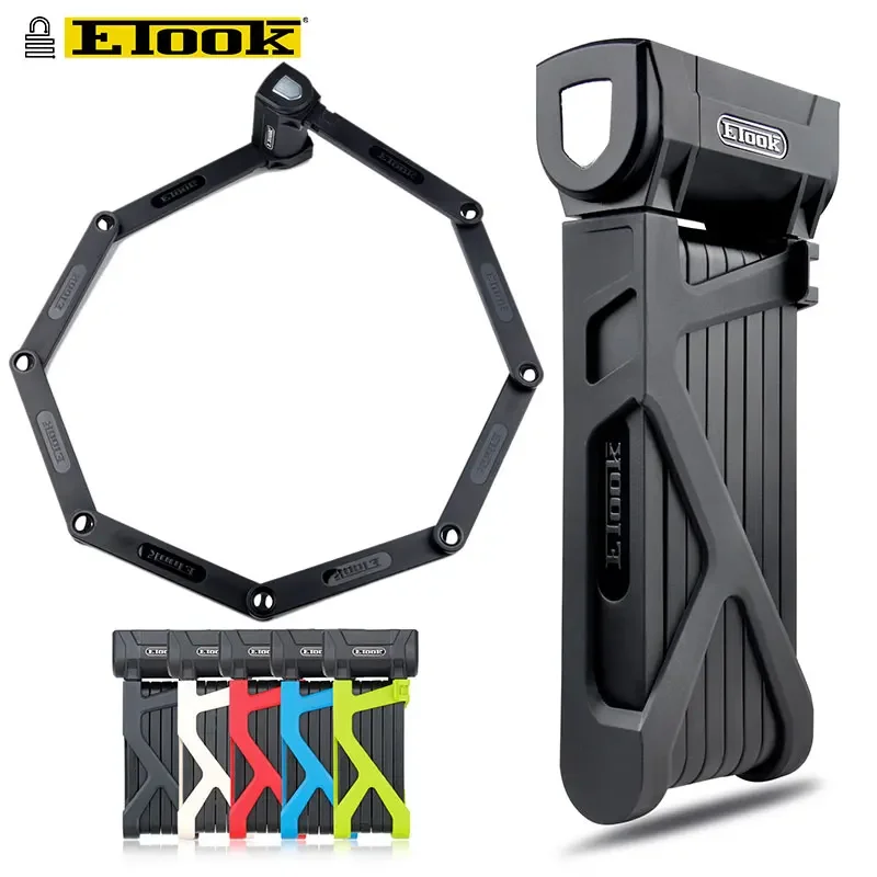 ETOOK 1100mm Long Anti Theft Anti-Hydralic Road MTB Cycling Folding Lock Ebike Scooter Motor Bike Foldable Lock