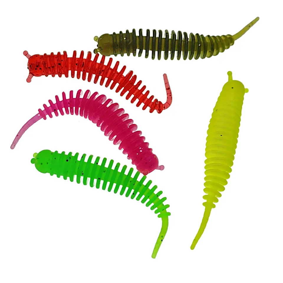 MUKUN 20PCS 53mm 1g worm bait soft bait  Fishy smell fishing lures Pesca carp fishing bass lure Isca artificial