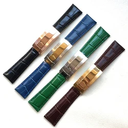 Watch Band For Rolex SUBMARINER Yacht-Master DAYTONA GMT Crocodile Grain Leather Men Strap Watch Accessories Watch 20mm