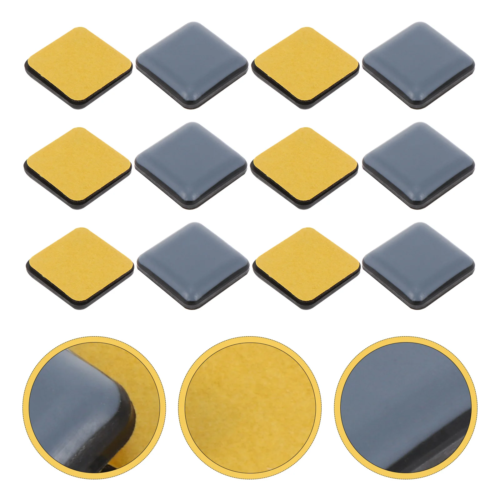 

16Pcs Furniture Leg Bottom Square Glide Pads 20mm Non-Slip Chair Table Floor Protector Mat Furniture Leg Bottom Mat