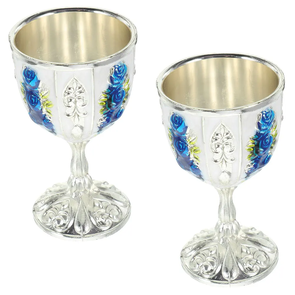 

2 Pcs Retro Creative Glass Liquor Cup Bride and Groom Cups Camping Anti-break