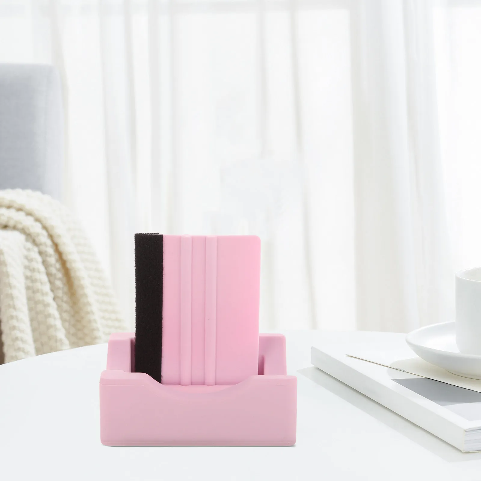 1Set Silicone Cup Cradle Tumbler Stand Anti-Skid Reusable DIY Tumbler Holder Squeegee Slot Cup Crafting Accessory Desktop Holder