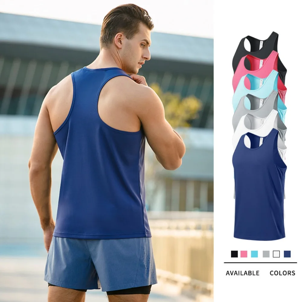 

Men's Race Singlet, Aerodynamic Wind Tunnel Design with Breathable Mesh for Marathon and Trail Running