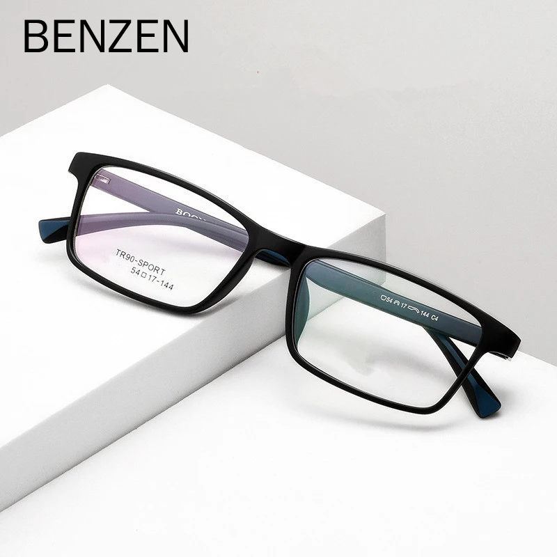 

BENZEN Retro Square Prescription Eyeglasses Frames Men TR 90 Glasses Frame Women New Vintage Sports Myopia Optical Eyewear 5785