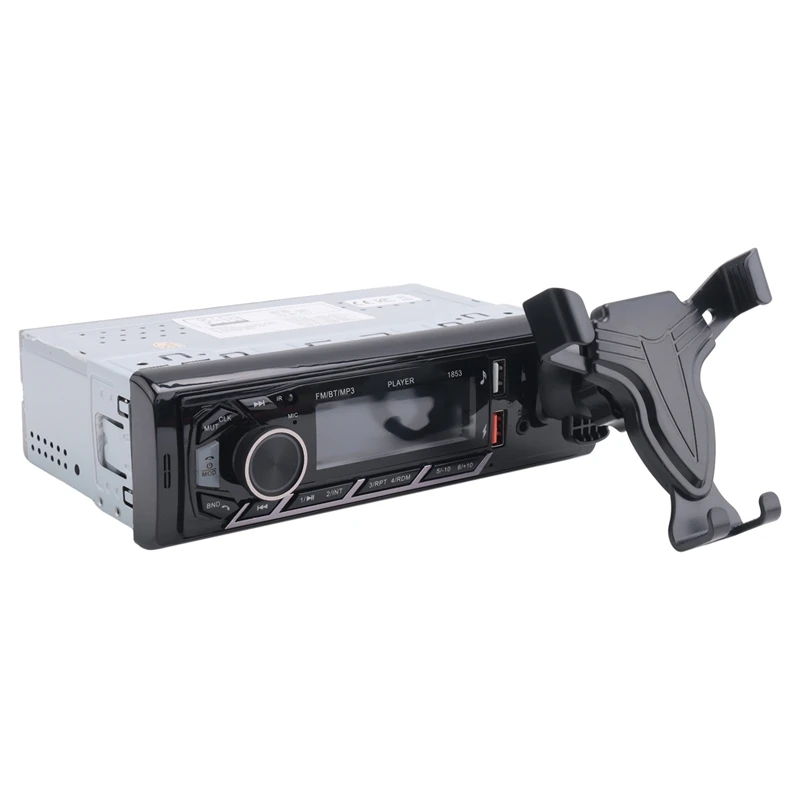 

A95E-Car Radio Bluetooth Single Din Car Stereo, 1 Din Car Audio With Phone Holder, Support FM/MP3/AUX/USB/TF Card