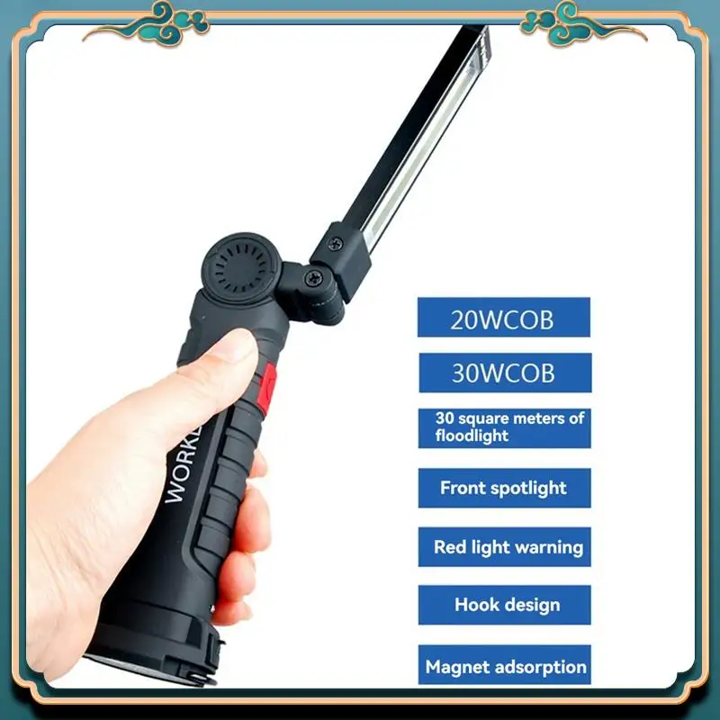 Latest LED Foldable Work Light Portable Waterproof Camping Light Car Repair Light Outdoor Tent Flashlight Small