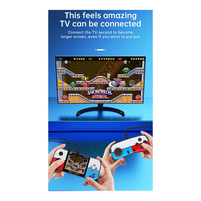 G9 Video Game Console 3.0 Inch Gamepad Built-In 666 Game Players Controller Support For Connecting TV For Children-A22K
