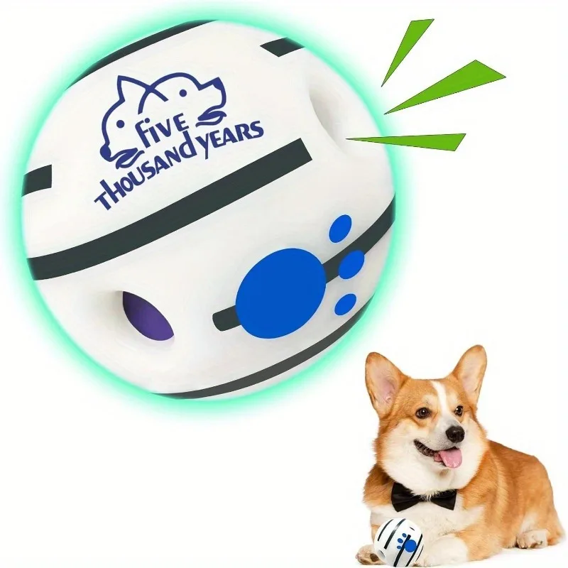 Hunde-Kicherball Quietschendes Wackel-Kauspielzeug zur Zahnreinigung Interaktives Haustier-Spielzeug für Alle Rassen Innen- und Außenbereich