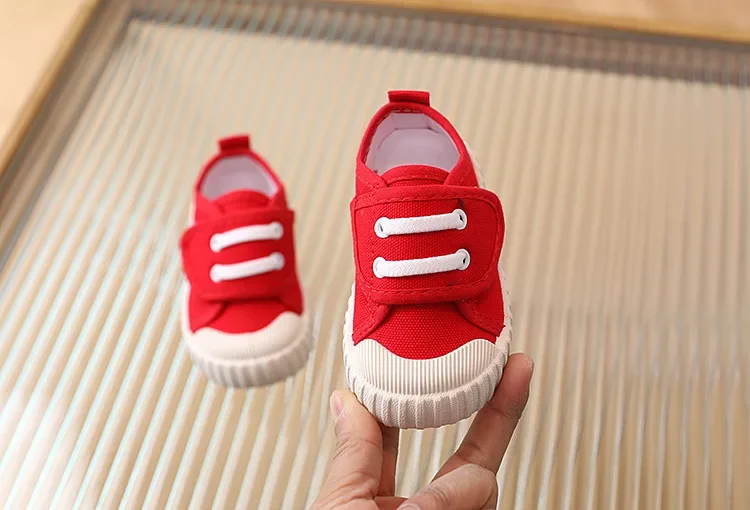 Kinder Schuhe Jungen Mädchen Leinwand Schuhe Mode Weiche Kleinkind Kleinkind Mädchen Jungen Turnschuhe Atmungsaktive Candy Farbe Kinder Leinwand Schuhe – Detail 13