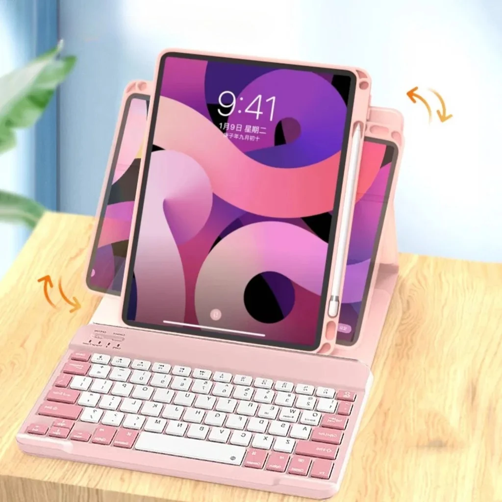 

Keyboard Case for IPad 11th Generation A16 2025 11 Inch Air 5 4 3/ Pro 11 10.5/ 10.2 Inch 10th 9th 8th 7th 360 Rotation Case
