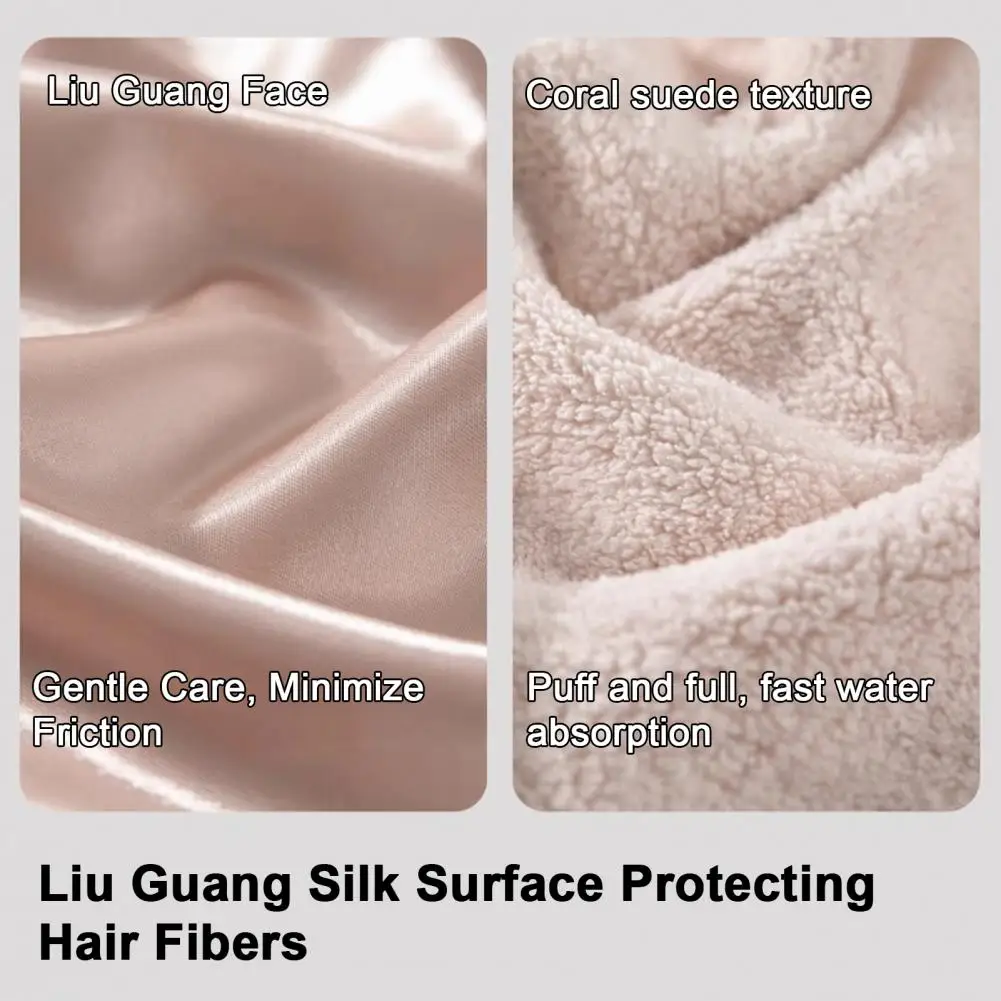 Absorbent Hair Wrap for Women Hair Drying Towel Wrap Satin Microfiber Hair Towel Wrap Absorbent Fast Drying Turban for Curly