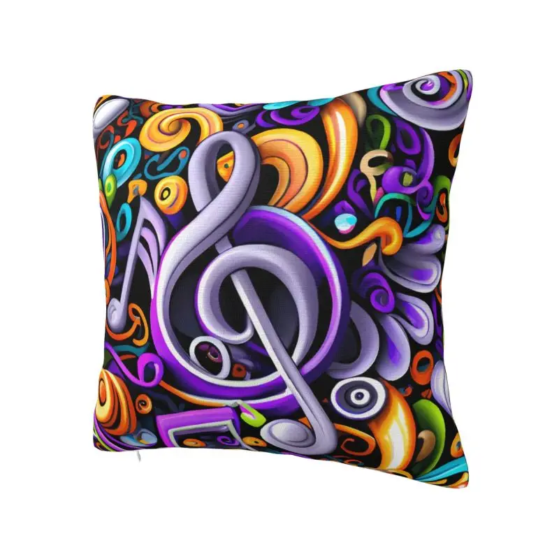 Nordic Style Colorful Music Musical Notes Cushion Covers 40x40cm Soft Throw Pillow Case for Sofa Square Pillowcase Decoration