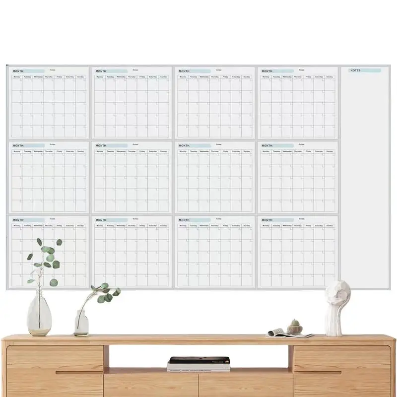 Dry Erase Wall Calendar Erasable Giant Erasable Wall Calendar 12 Month Blank Undated Yearly Calendar For Organizing & Planning