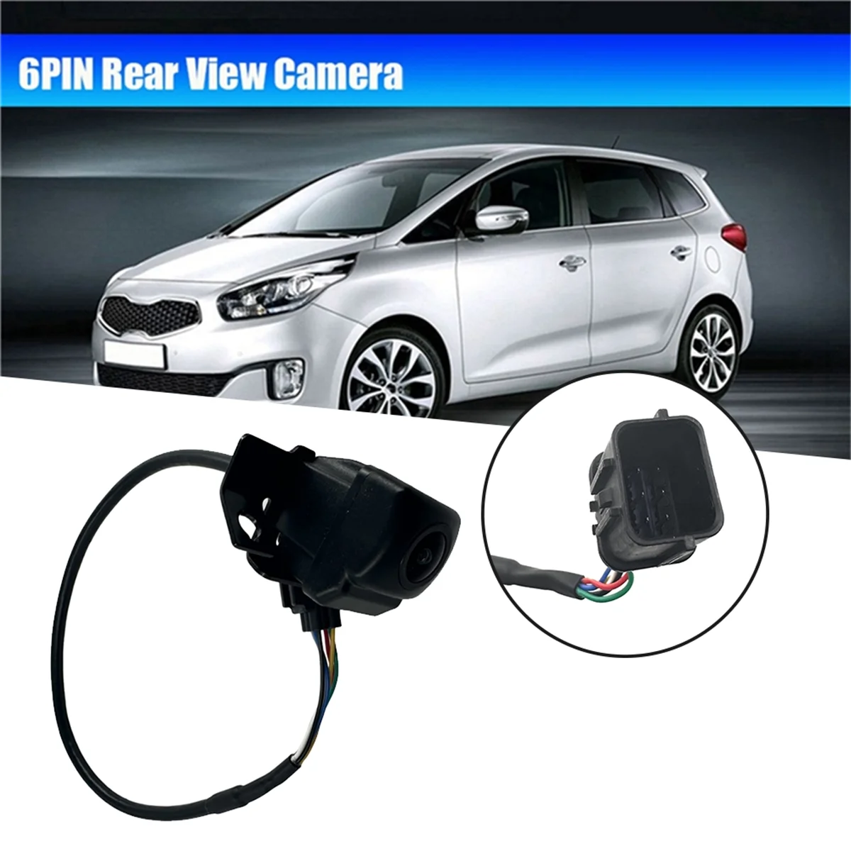 Câmera de backup traseira M53K_6Pin com suporte para Kia Carens 2014-2017
