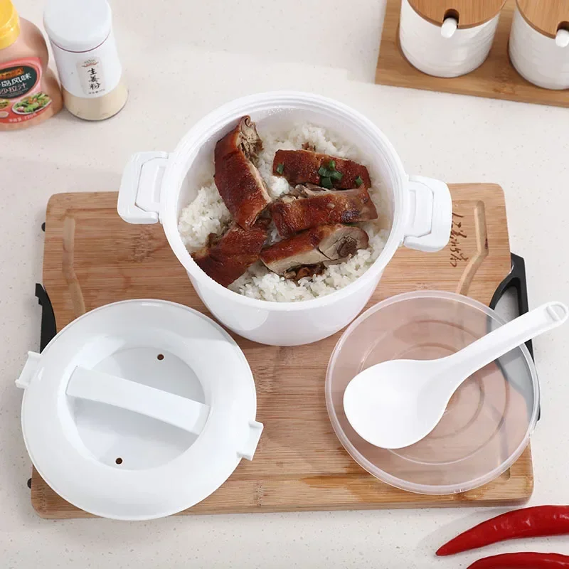 Mikrowelle Reiskocher Dampfer Topf Pasta maker Ofen Gemüse Gemüse Schüssel Töpfe Suppe Behälter Mikro Koch druck Kochgeschirr
