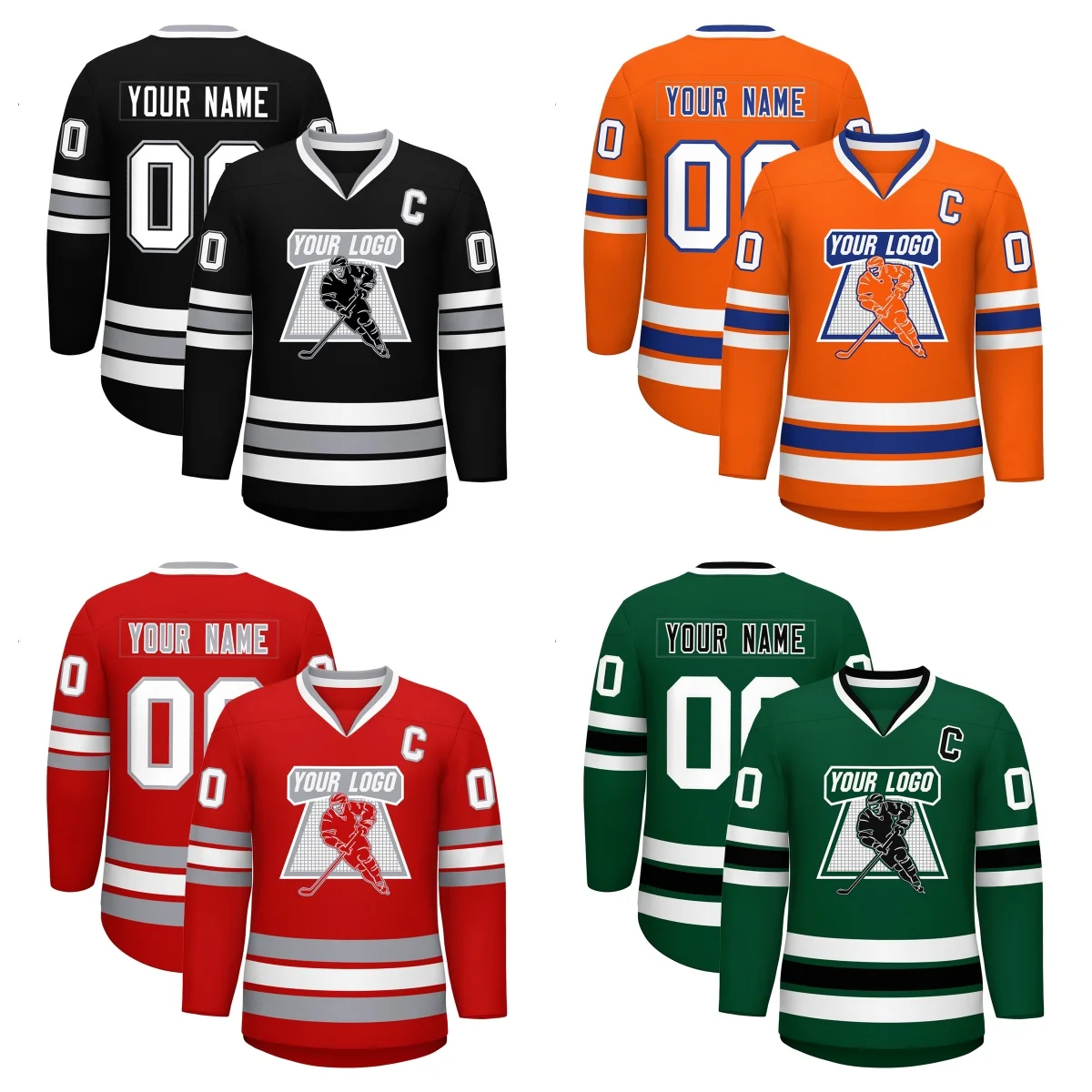 Personalized Breathable Hockey Jersey for Men/Youth Printed Name Number Practice Jerseys for Adult S-XXL