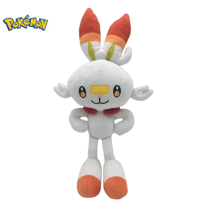 Nowy Pokémon Miecz i Tarcza Cinderace Pluszowe zabawki Scorbunny Evolution Raboot Wypchana lalka Kawaii Królik Prezent świąteczny dla dzieci