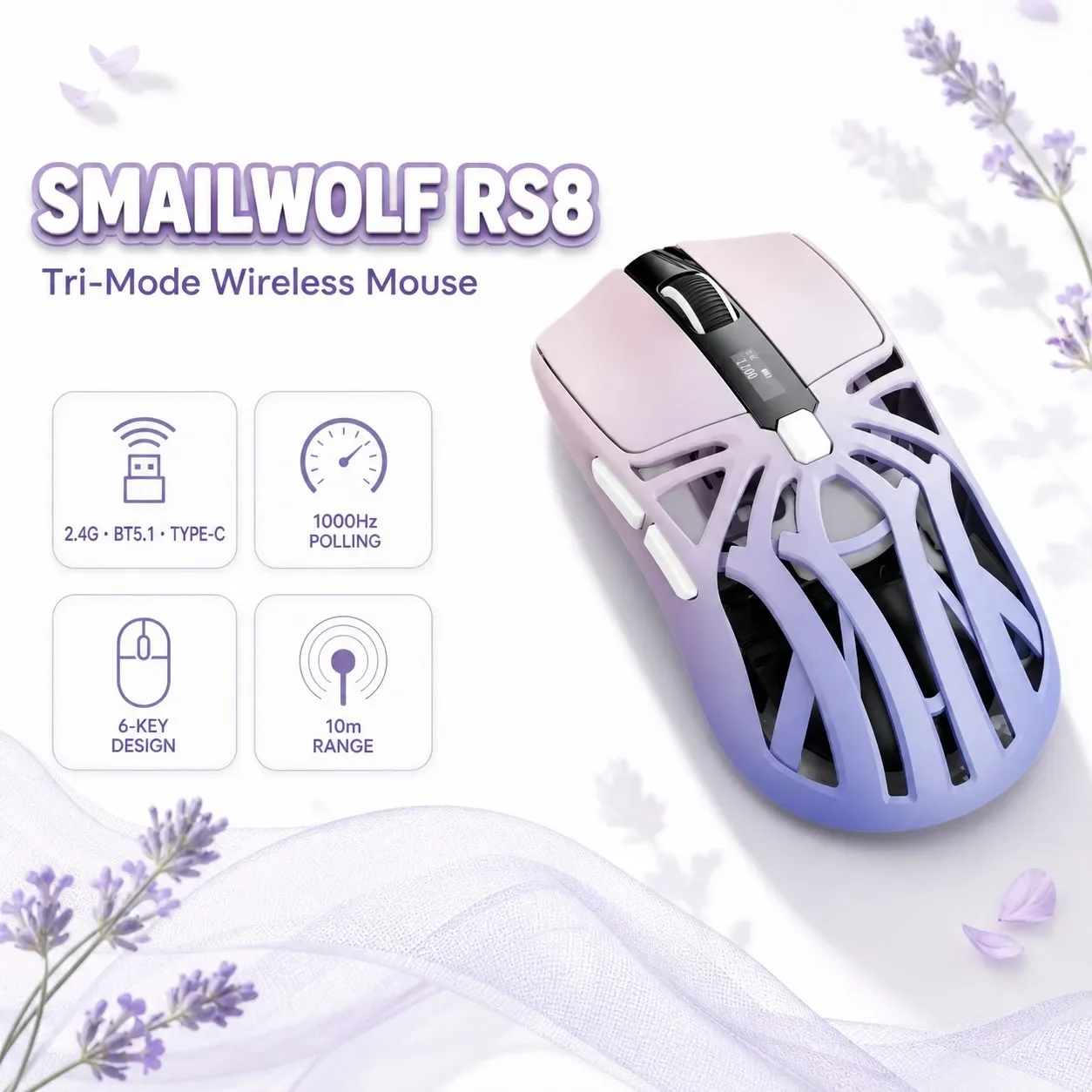 SMAILWOLF RS8 E-Sports Wireles - Esports Gaming Mouse Wireless review and price