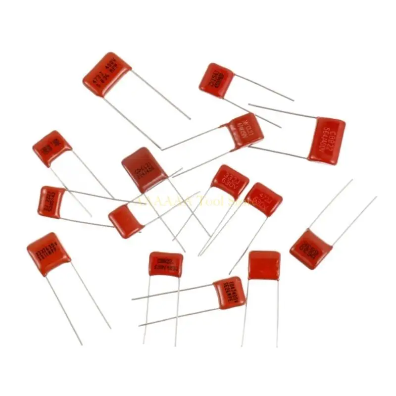 

A2BE 150PCS 15Values Metallized Film Capacitor, 400V 630V Polypropylene Film Direct Current Capacitor Assortment