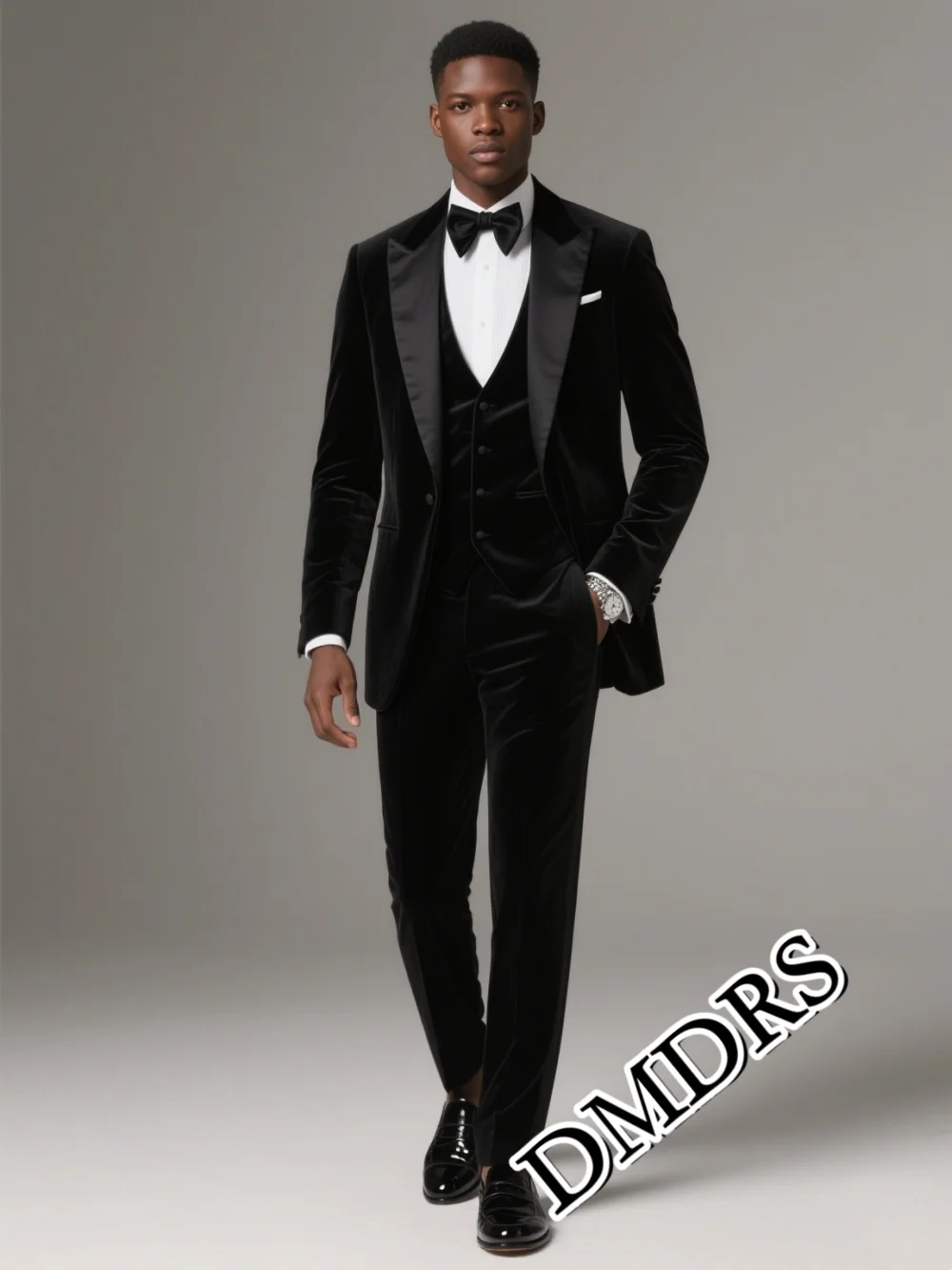 

Classic Velvet Men's Suit Set For Wedding Handsome Single-Breasted Formal Business 3PCS Men's Suit Set (Jacket, Vest, Pants)