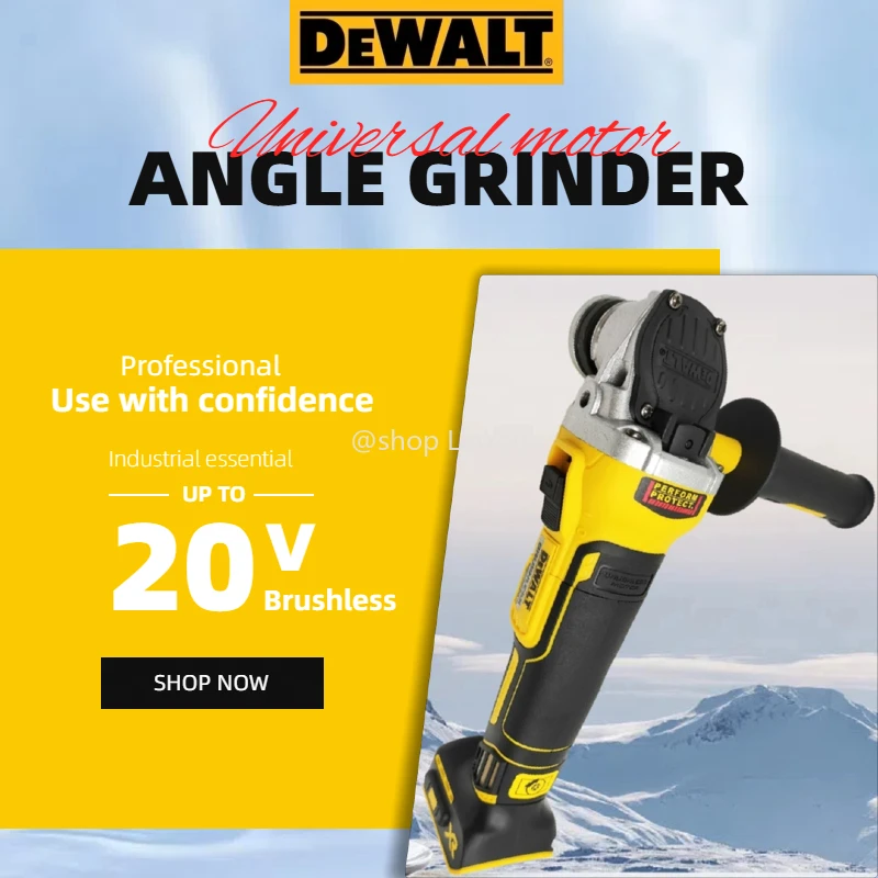 

DEWALT DCG405 20 В ползунковый переключатель маленькая угловая шлифовальная машина откатный тормоз шлифовальный шлифовальный режущий электроинструмент без батареи