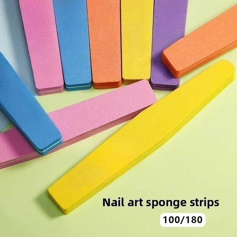 Lima in spugna per nail art Rettifica su due lati Sfregamento delle unghie Spugna a rombo Striscia per sfregamento Striscia per sfregamento per lucidatura modificata per nail art