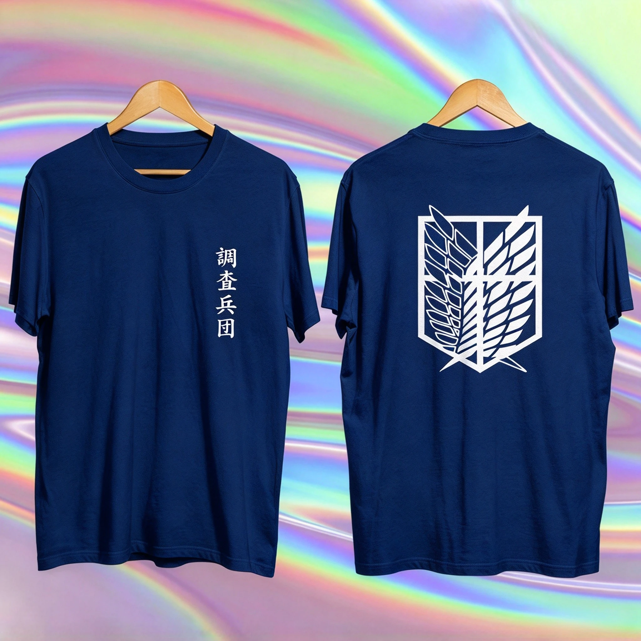 Attack on Titan Survey Corps Double Sided Graphic T Shirt Wings of Freedom Logo Anime Men Women and Kids Y2K Streetwear Tee