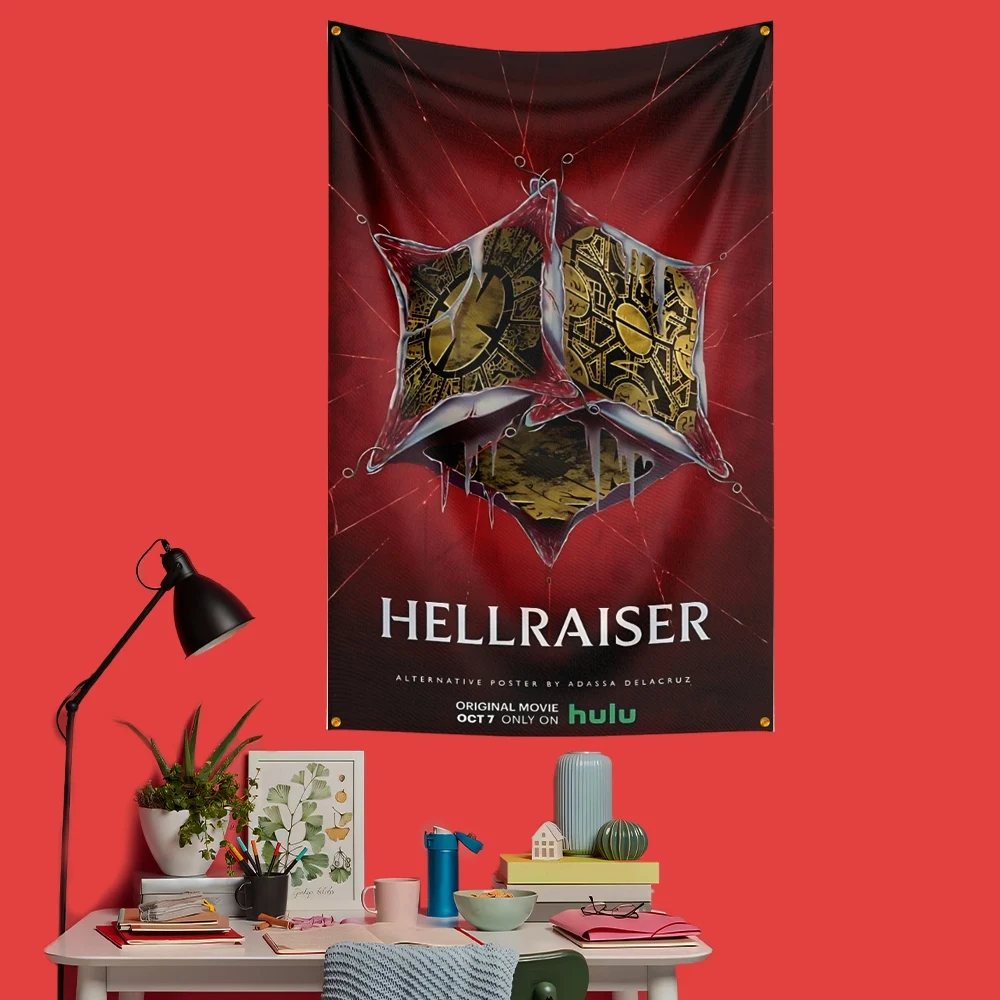 Hellraiser Horror Movie Flag 3x5 FT Polyester Wall Hanging Banner for Bedroom Decor - Image 4