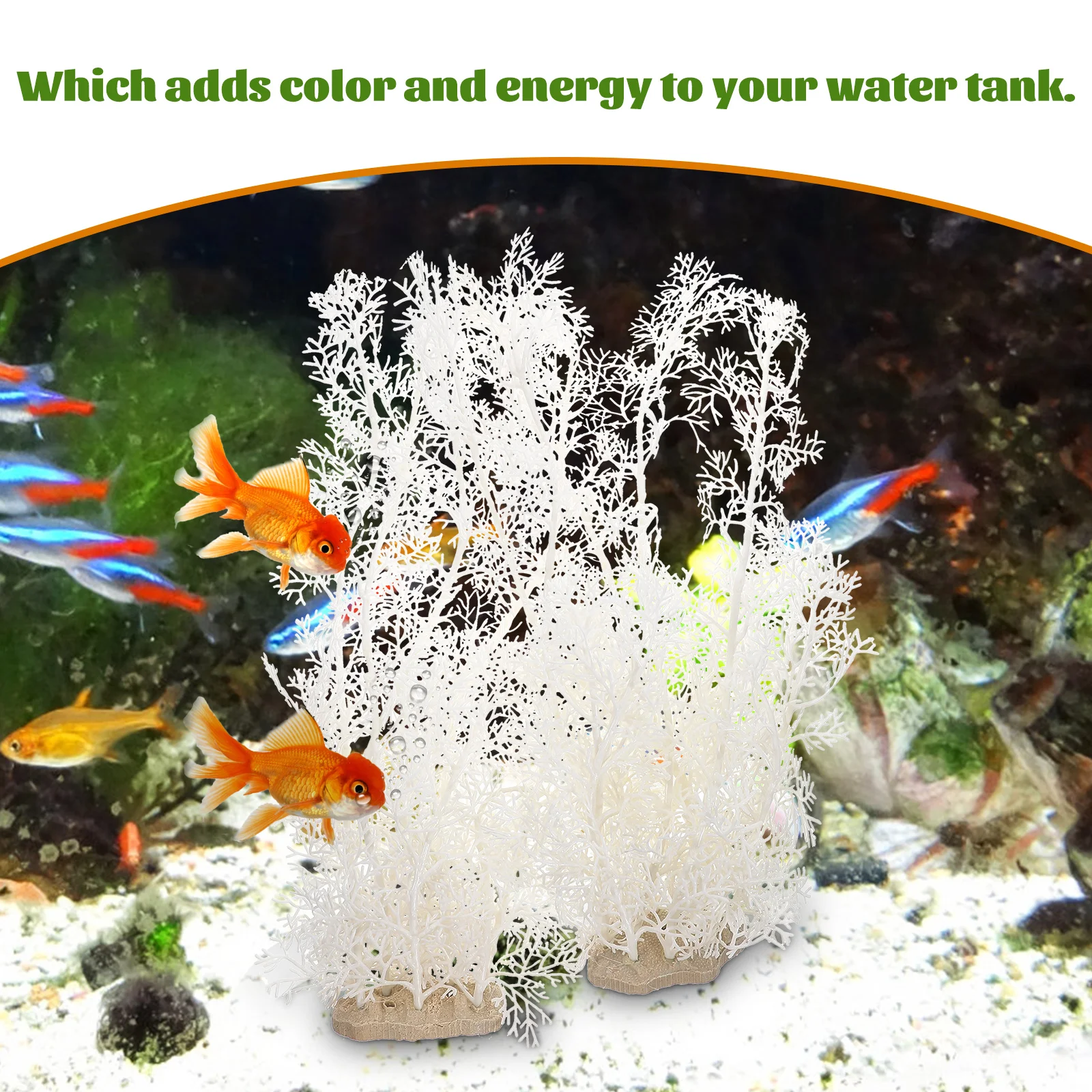 

2pcs Water Grass Decor For Fish Tank Plastic Aquarium Plants For Betta Fish Tall Aquarium Decorations Landscape Pet Supplies