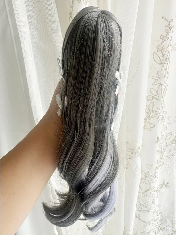 A022 Children Handmade Toy 1/3 1/4 1/6 Doll BJD/SD Doll's Long Hair Pink Blue Little Braids Long Curly Wig 1Pcs