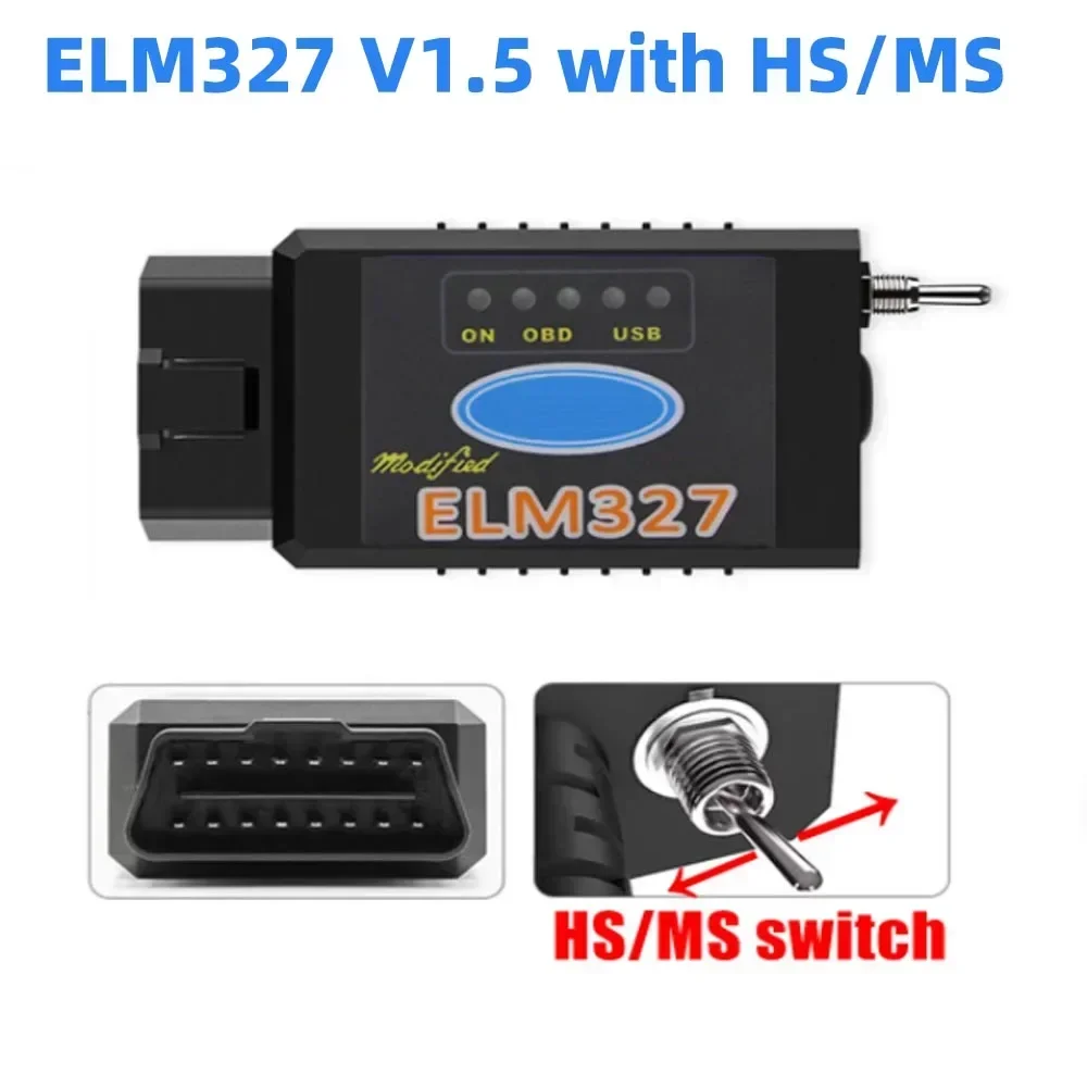 رقاقة ELM327 USB PIC18F25K80 مع واي فاي بلوتوث لسيارة Ford HS CAN/MS CAN Switch قارئ رمز Forscan ELM 327 Obd2