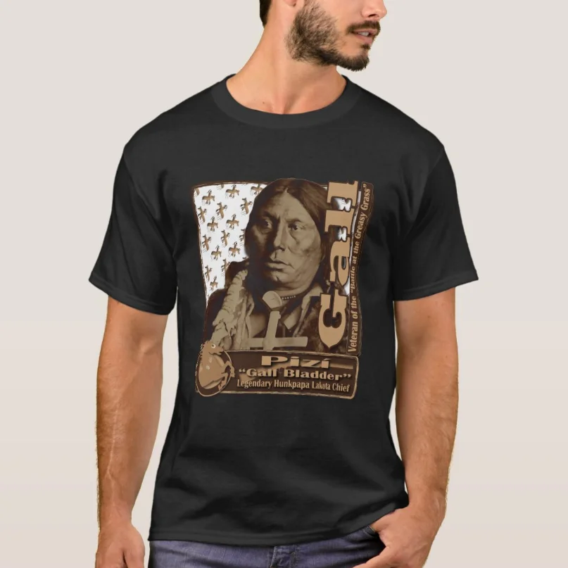 

Gall Hunkpapa Lakota War Chief T Shirt Short Sleeve Casual 100% Cotton O-Neck Mens T-shirt Size S-3XL