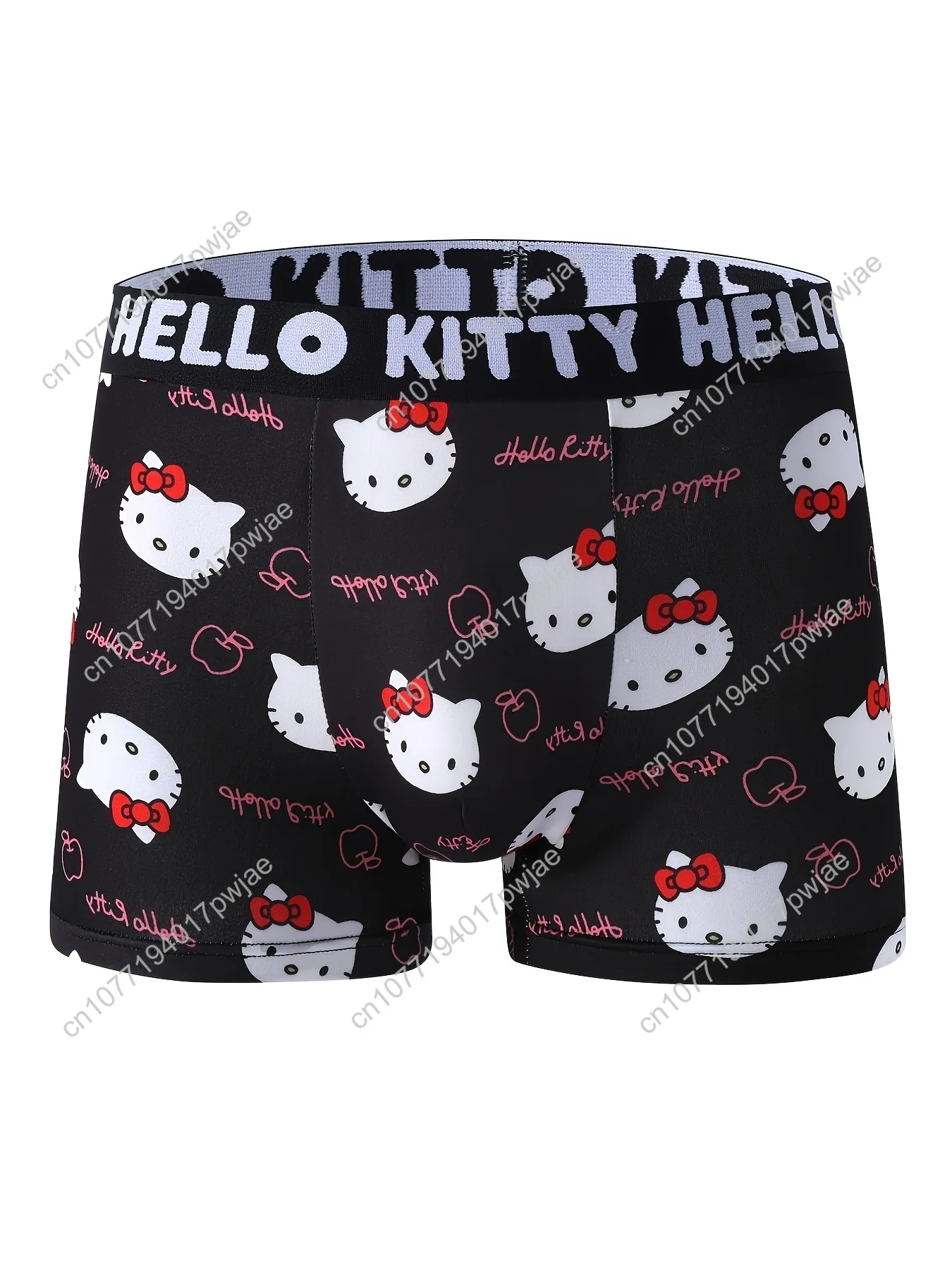 

Sanrio Random Color 1pc Men'S Underwear, Black Background Full Print Kitty Classic And Durable, Not Picky, Pink Background Ice C