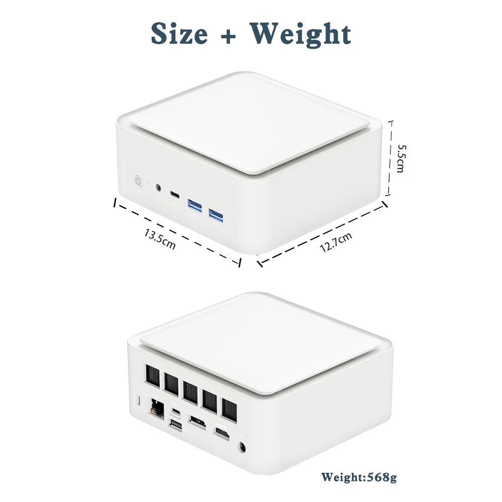 SZBOX MINI PC Z66 AMD Ryzen 5 6600H 4800MHz SSD PCIe3.0 Windows 11 Pro Wifi 6 BT5.2 Full-featured Type-C Desktop Office Computer