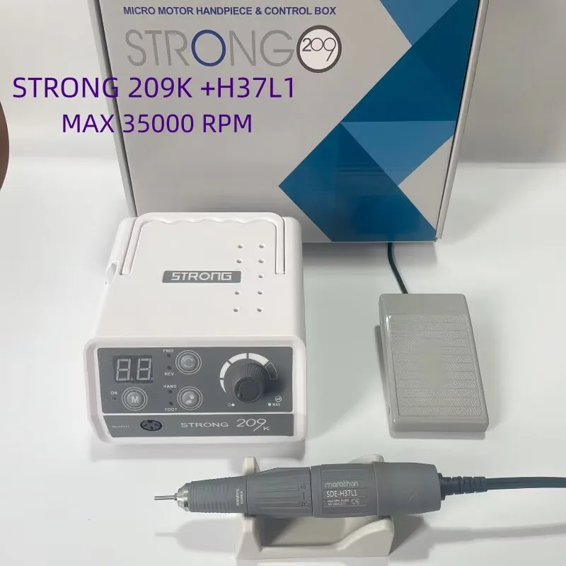 Maszyna polerska STRONG 210, frezarka do paznokci STRONG 209K, maszyna do polerowania biżuterii, elektryczna maszyna do grawerowania, do użytku w salonach kosmetycznych, laboratoriach dentystycznych i jubilerskich.