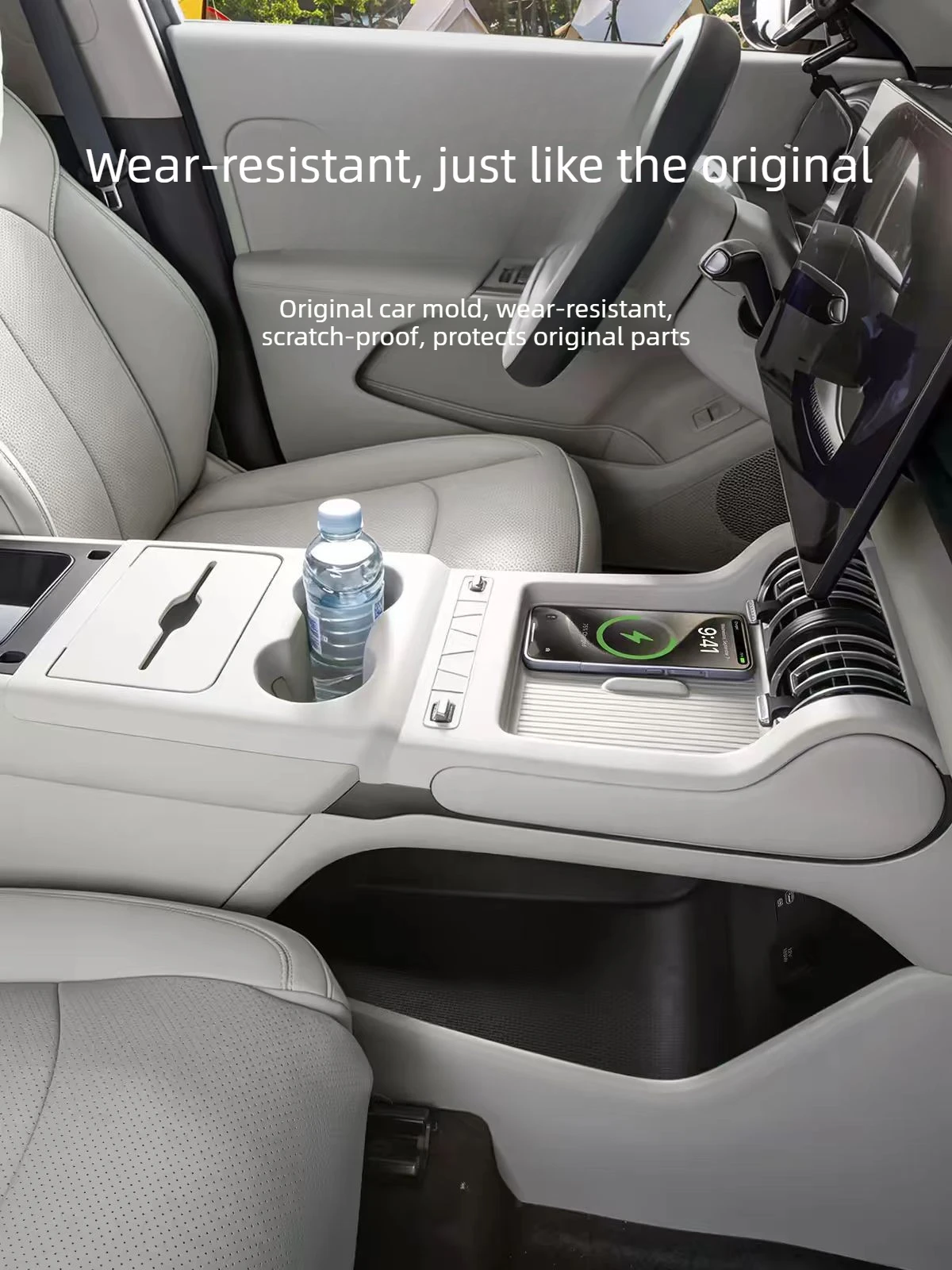 For BYD ATTO3 2026 Central Control Wireless Charging Pad Silicone Cover Protective Pad Car Accessories