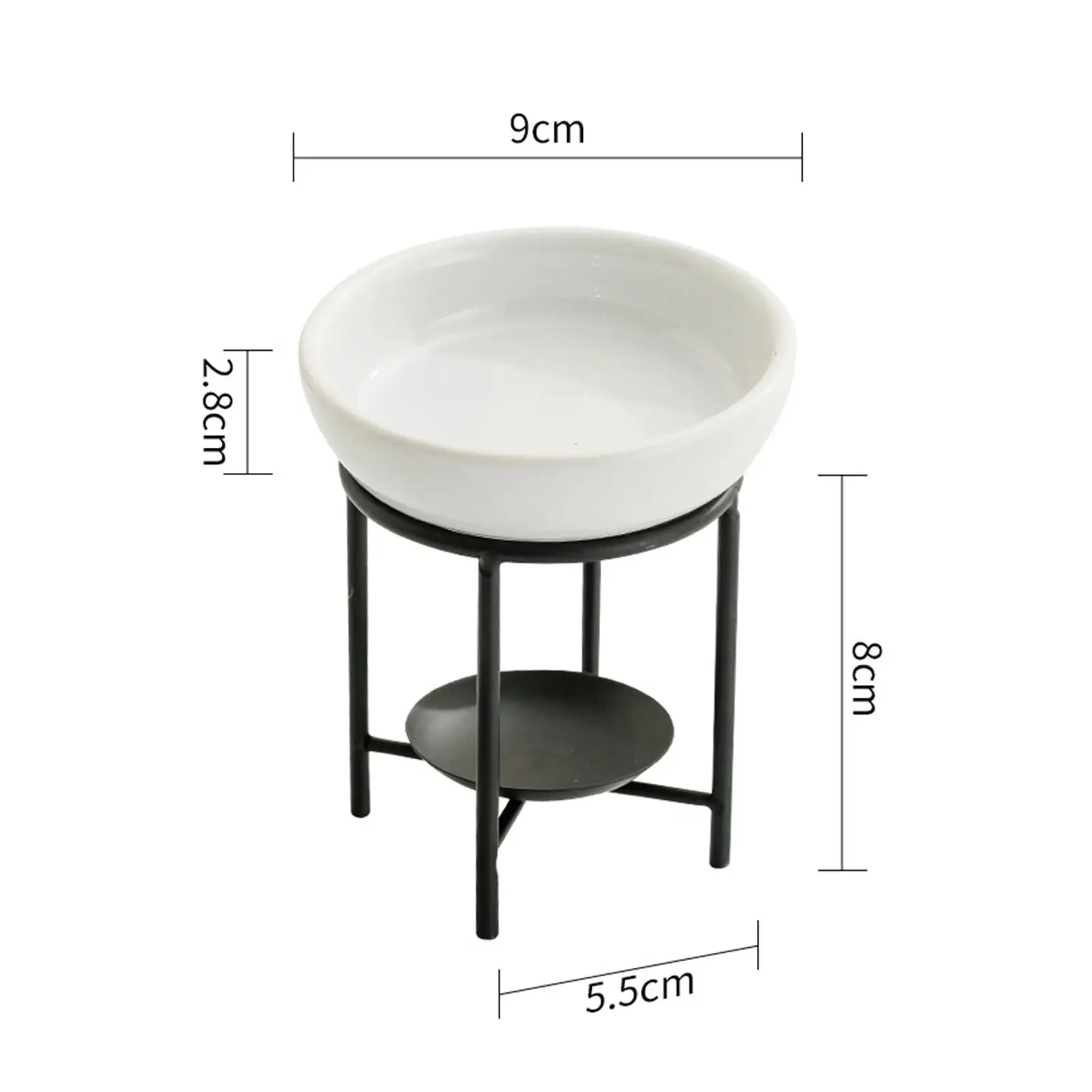 Ceramic Essential Oil Burner Candle Warmer Aroma Diffuser Decorative Fragrance Holder for Home Office Living Room