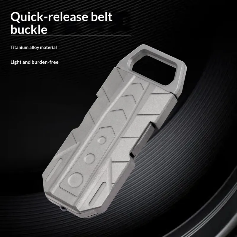 Titanium Alloy EDC Keychain Belt Buckle Waist Belt Buckle Keychain Portable Outdoor Multifunctional Tool  Men gift
