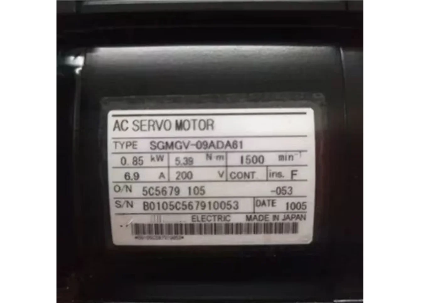 

Новый SGMGV-09ADA61 AC Серводвигатель SGMGV09ADA61