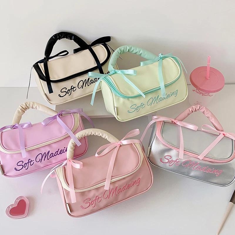 

Ins Simple Cosmetic Bag Large Capacity Handbags Makeup Bag Travel Clutch Bag Sundry Storage Bag