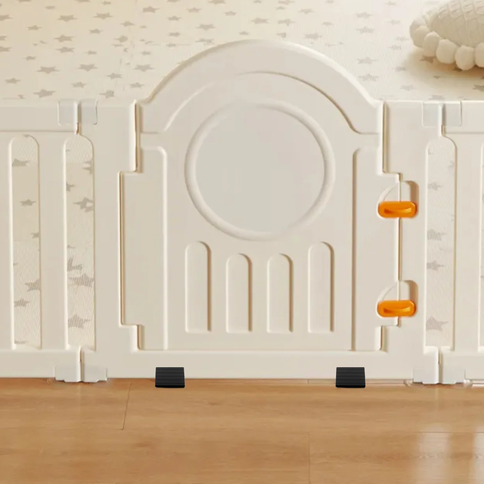 

4Pcs Pet Fence Stabilizer Feet Triangle Reinforcement Base for Freestanding Gates and Panels Odorless Resistant to Fading Black