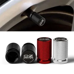 4 Stuks Universele Oz Race Auto Band Ventiel Core Stek Caps Logo Auto Wiel Band Luchtdichte Velg Stofkappen Auto Accessoires