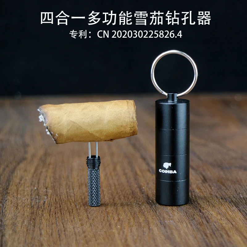 Cuba Cigar Drill 3-in-1 Hole Punch Cigar Opener 3-caliber Cigar Drill Portable Cigar Accessories