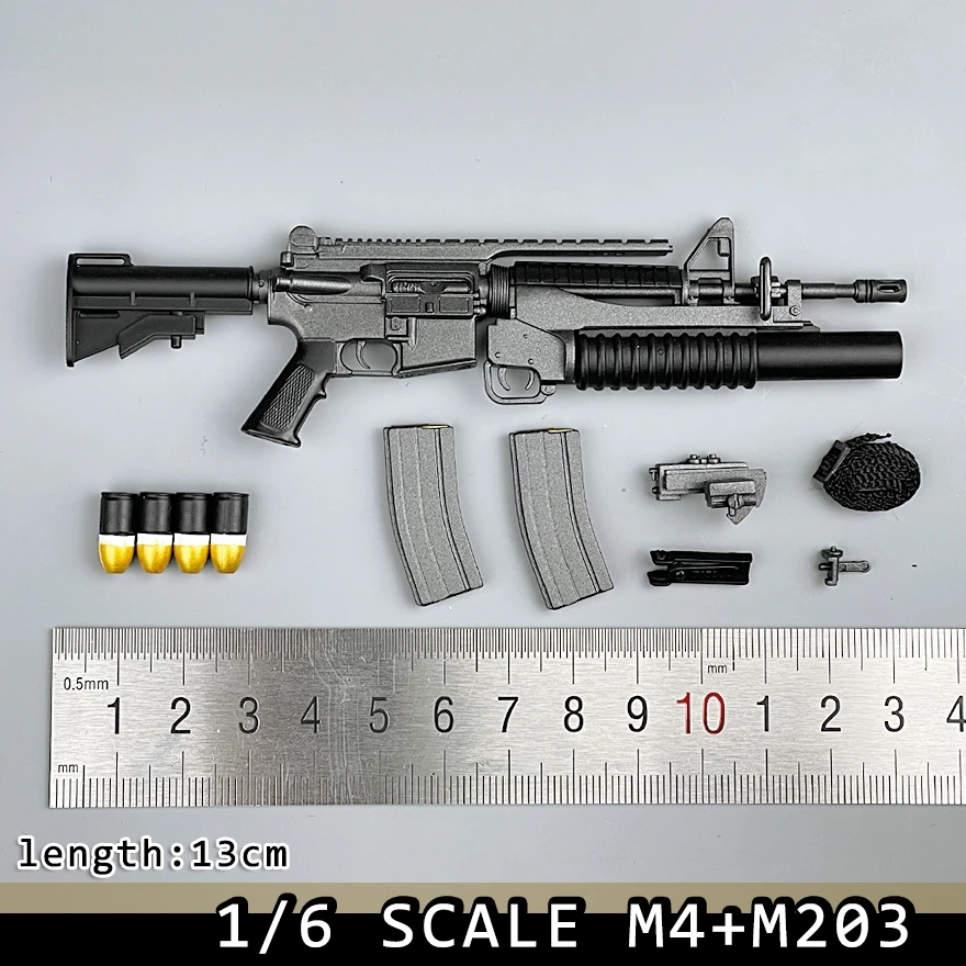 DML 1/6 Modern US. Seal Army Soldier M4+M203 Clips Can't be Fired PVC Material Fit 12