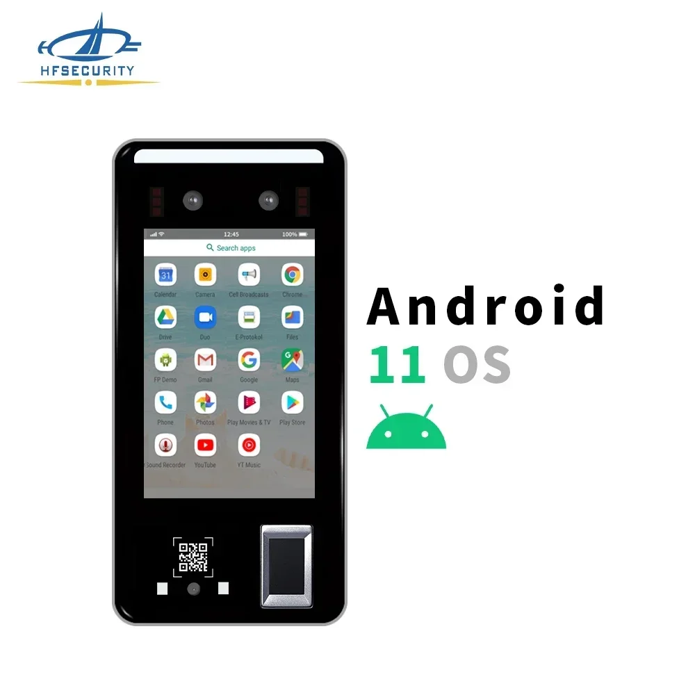 HFSecurity FR05 Wifi Cloud Software Face Recognition and Fingerprint Scanner Attendance System Time Attendance Machine