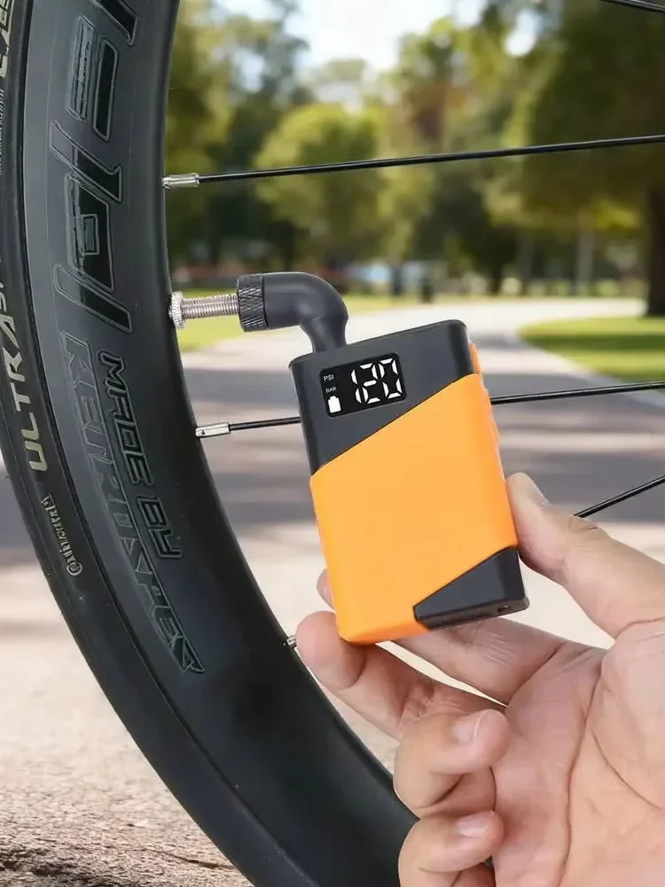 

Mini Bicycle Pump Portable Bike Air Pump Tire Inflator with Presta & Schrader & Clik Valves for Road Mountain City E-Bike Ball