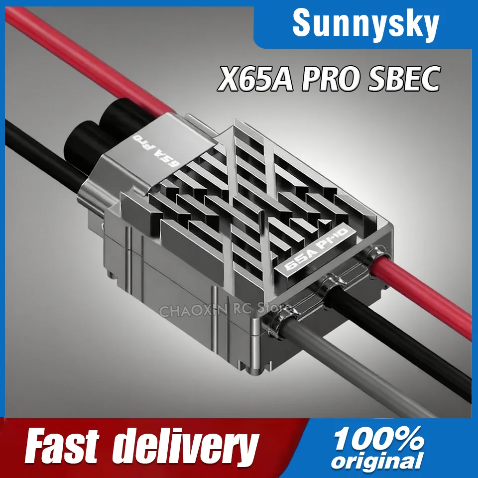 

SUNNYSKY X65A PRO SBEC Brushless Speed Controller 3-6S 65A ESC For RC 30-40E Fixed-Wing Aircraft/380 Series Helicopter/UAV